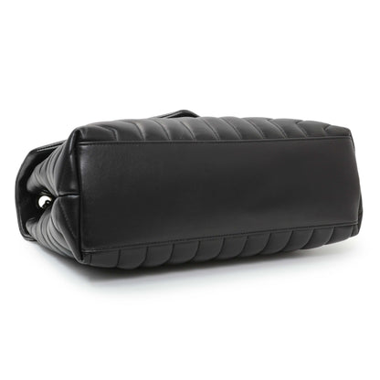 Exclusive Saint Laurent Black Calfskin Medium Loulou — Back View