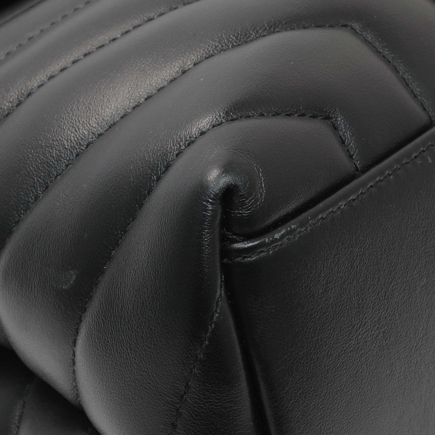 Exclusive Saint Laurent Black Calfskin Medium Loulou — Top View