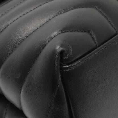 Exclusive Saint Laurent Black Calfskin Medium Loulou — Top View