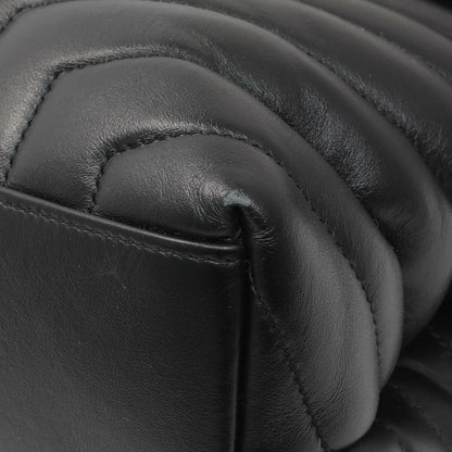 Exclusive Saint Laurent Black Calfskin Medium Loulou — Detail View