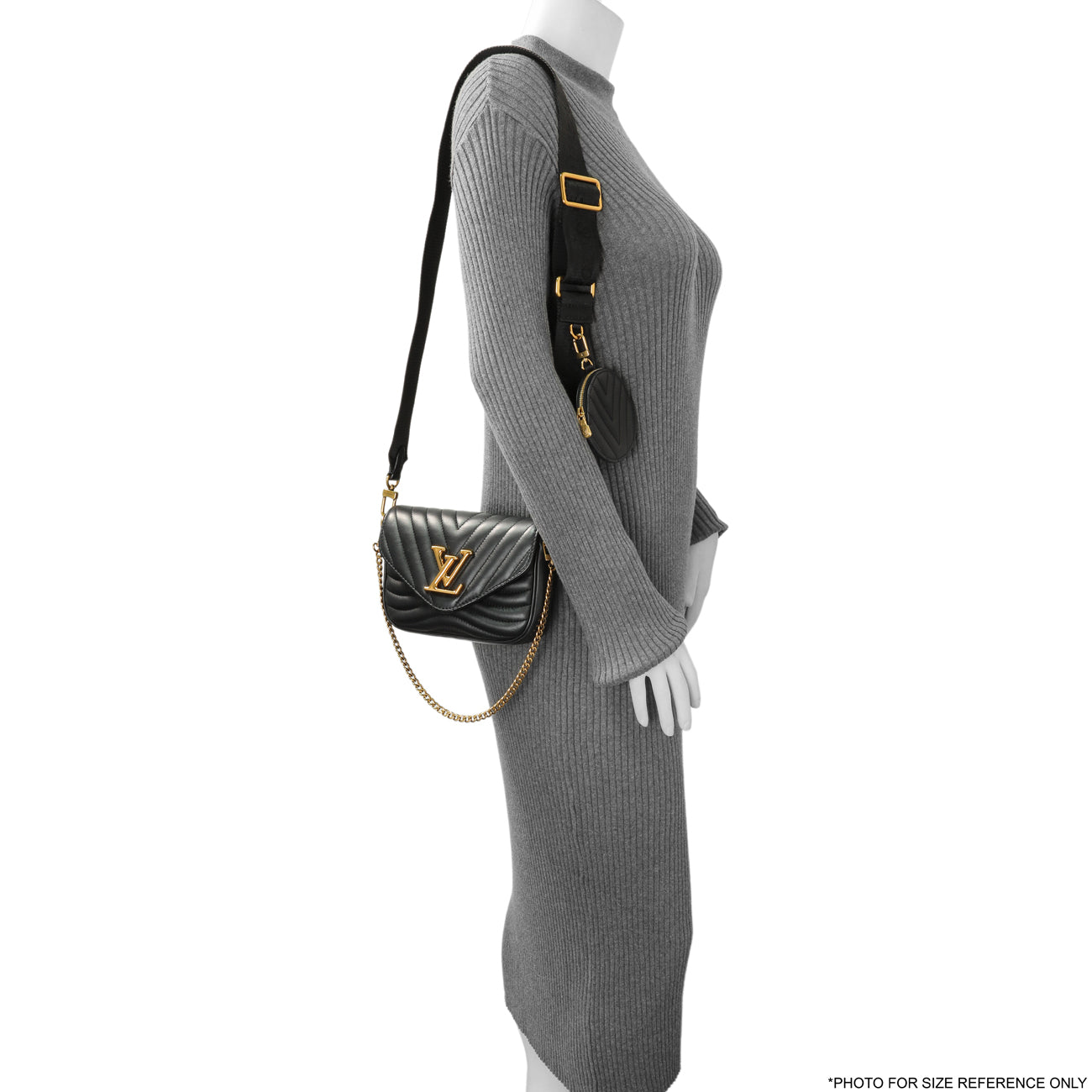Exclusive Louis Vuttion Black Calfskin New Wave Multi Pochette — Alternate View 7