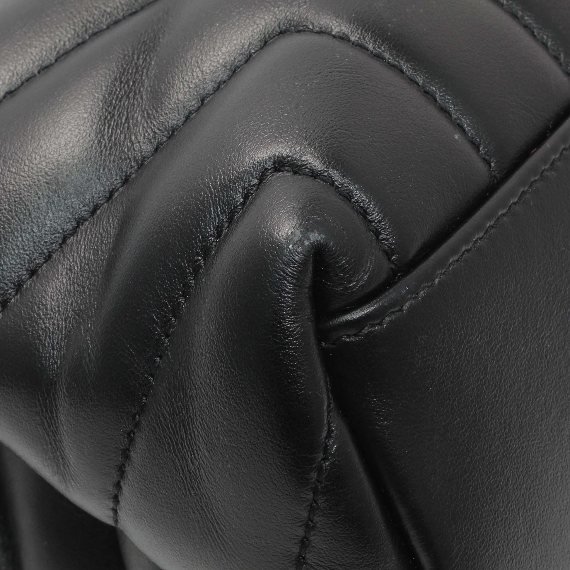 Exclusive Saint Laurent Black Calfskin Medium Loulou — Lifestyle View