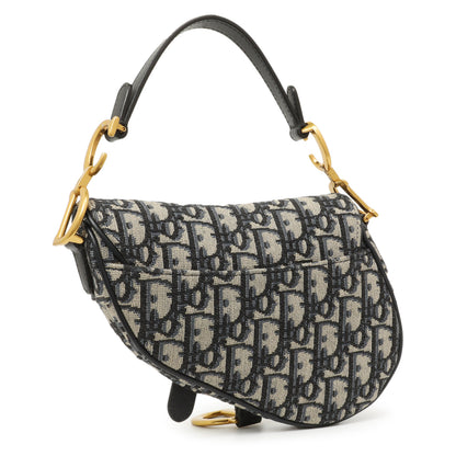 Exclusive Christian Dior Oblique Mini Saddle Bag — Side View