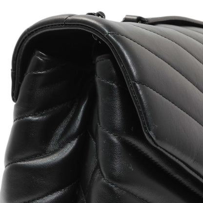 Exclusive Saint Laurent Black Calfskin Medium Loulou — Alternate View 12