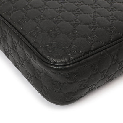 Exclusive Gucci Black Guccissima Messenger Bag — Lifestyle View