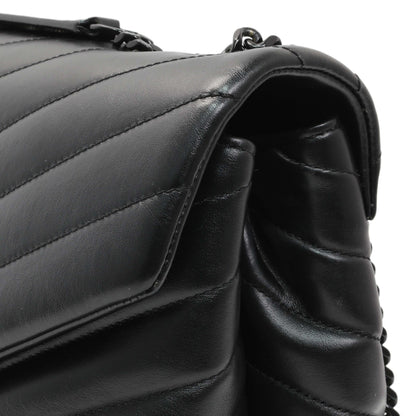Exclusive Saint Laurent Black Calfskin Medium Loulou — Alternate View 13