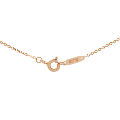 Exclusive Tiffany & Co. 18K Rose Gold Diamond Horseshoe Pendant Necklace — Top View