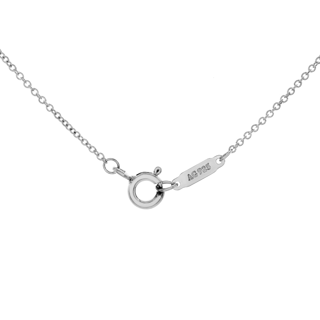 Exclusive Tiffany & Co. Sterling Silver Atlas Lariat Pendant Necklace — Back View
