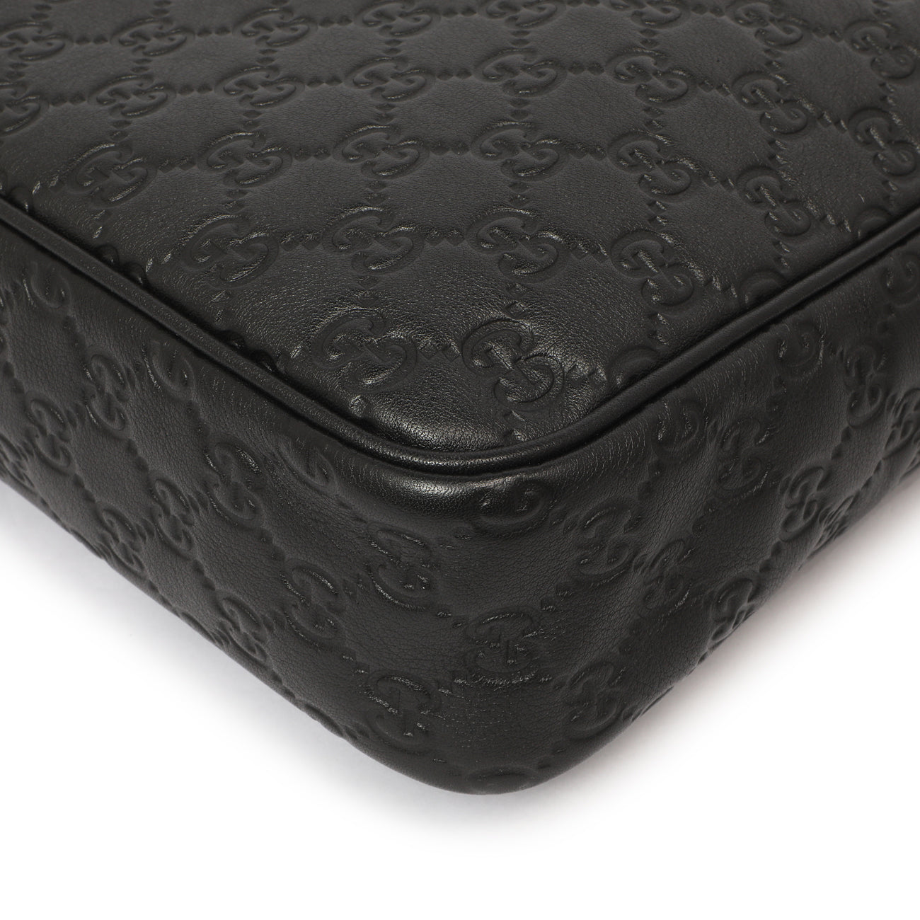 Exclusive Gucci Black Guccissima Messenger Bag — Alternate View 7