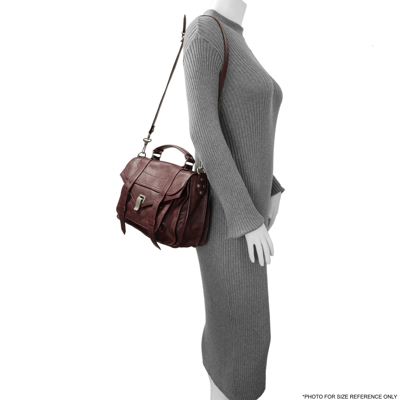 Exclusive Proenza Schouler Burgundy Lambskin Medium PS1 Satchel — Alternate View 13