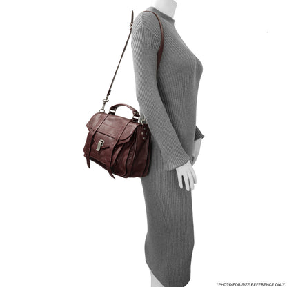 Exclusive Proenza Schouler Burgundy Lambskin Medium PS1 Satchel — Alternate View 13