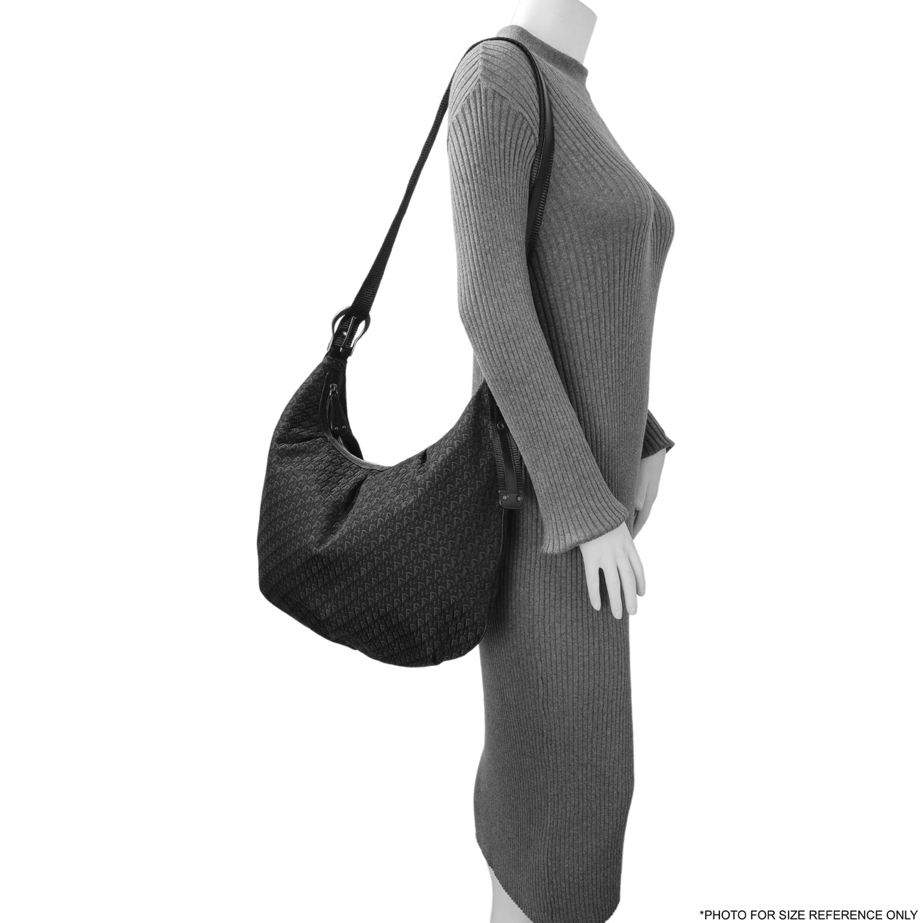 Exclusive Christian Dior Black Monogram Buckle Hobo — Alternate View 9