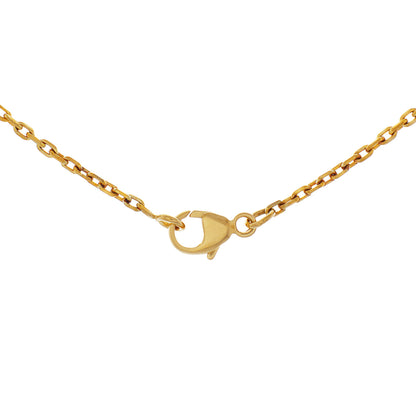 Exclusive Hermes Yellow Gold Black Lacquer Mini Pop H Pendant Necklace — Side View