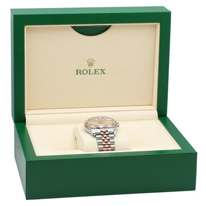 Exclusive Rolex 18K Rose Gold Stainless Steel Datejust 36 116231 — Back View