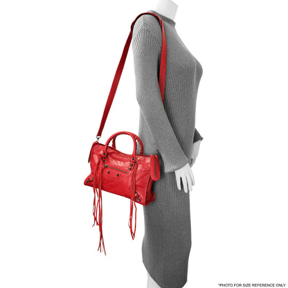 Exclusive Balenciaga Red Agneau Classic Hardware S City — Alternate View 11