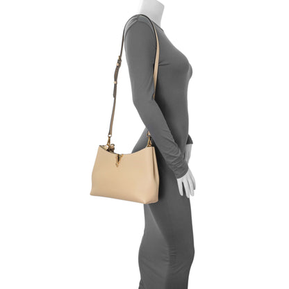 Exclusive Versace Beige Grained Calfskin Virtus Hobo — Alternate View 7