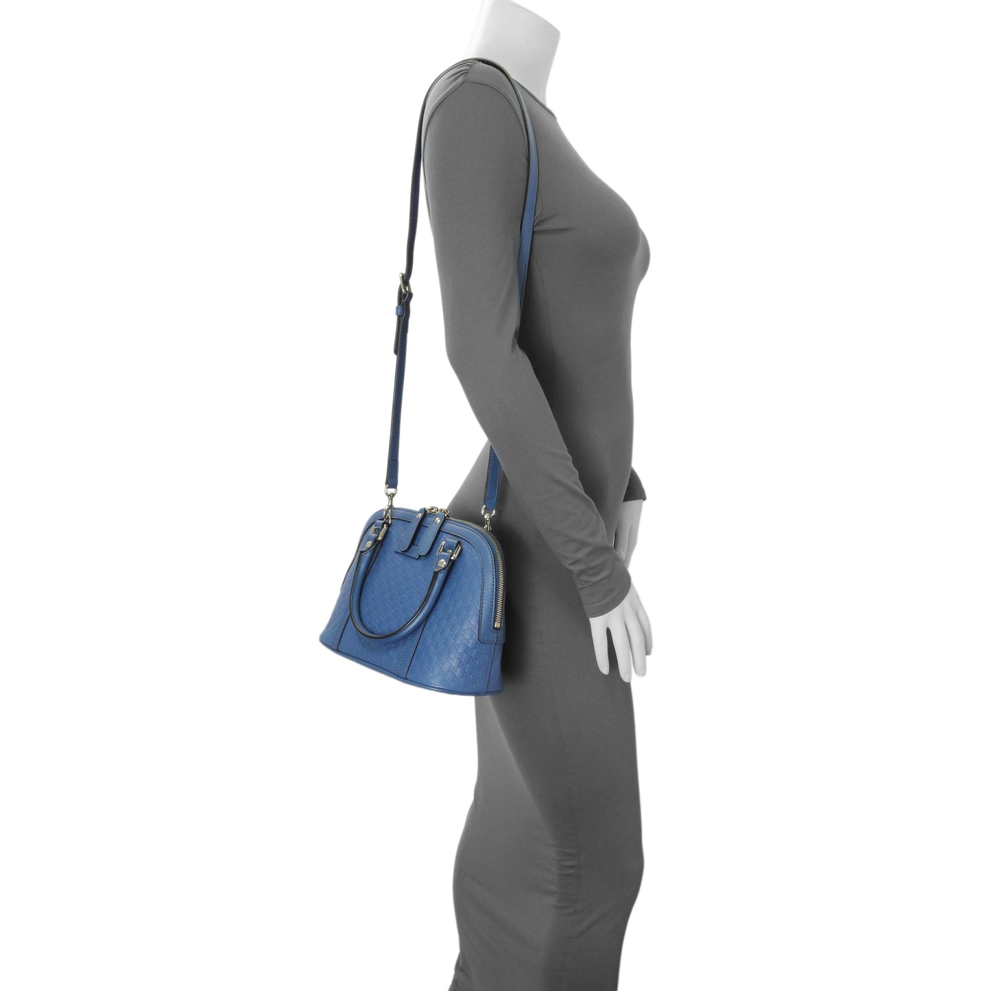 Exclusive Gucci Blue Microguccissima Mini Dome Bag — Alternate View 11