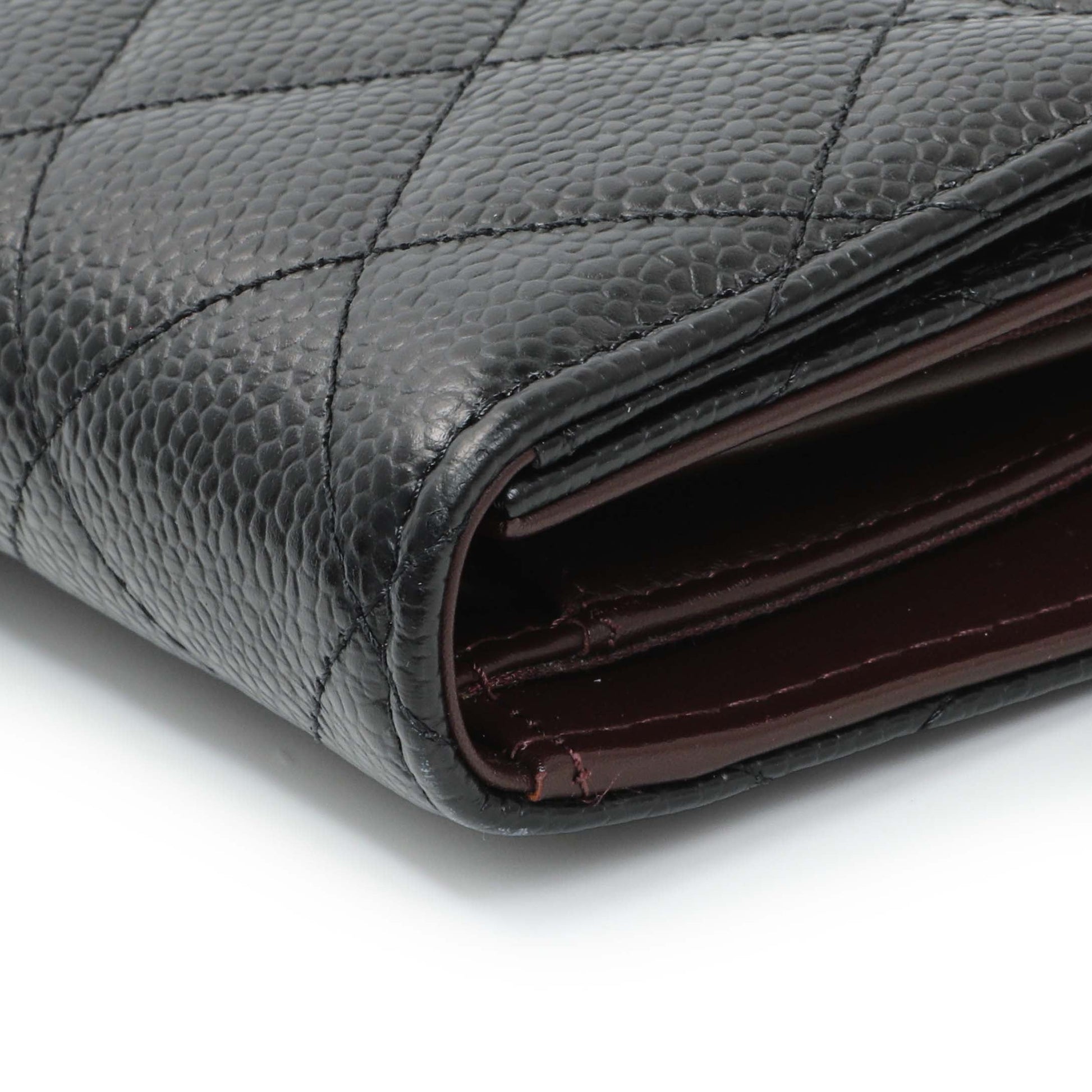Exclusive Chanel Black Quilted Caviar Large Flap Wallet — Alternate View 7