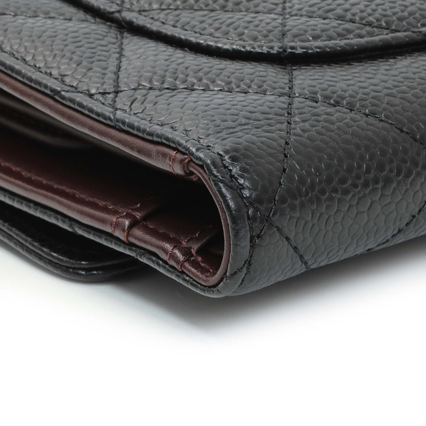 Exclusive Chanel Black Quilted Caviar Large Flap Wallet — Alternate View 8