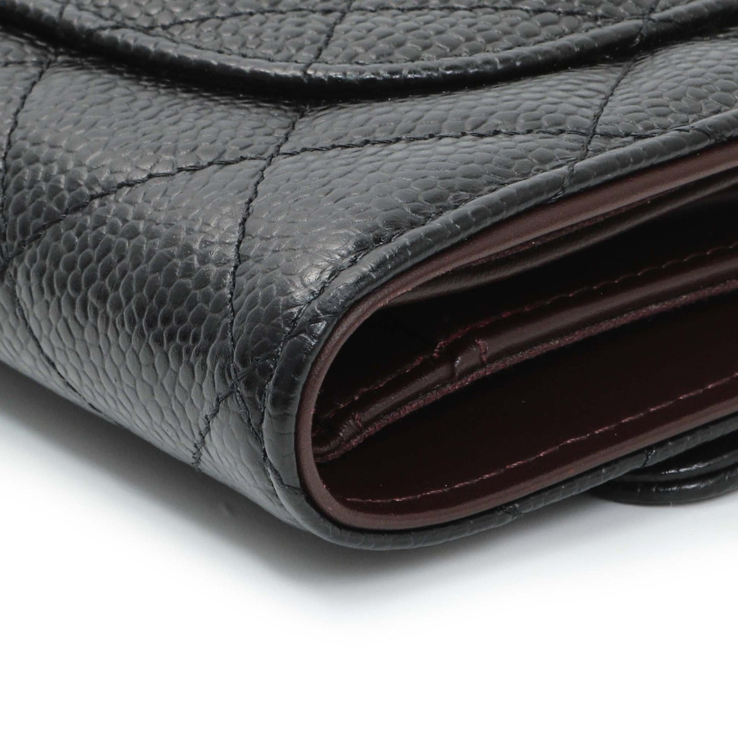Exclusive Chanel Black Quilted Caviar Large Flap Wallet — Alternate View 9