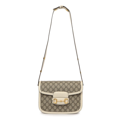 Exclusive Gucci GG Supreme Monogram Horsebit 1955 Shoulder Bag — Front View