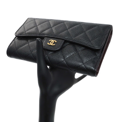 Exclusive Chanel Black Quilted Caviar Large Flap Wallet — Alternate View 15