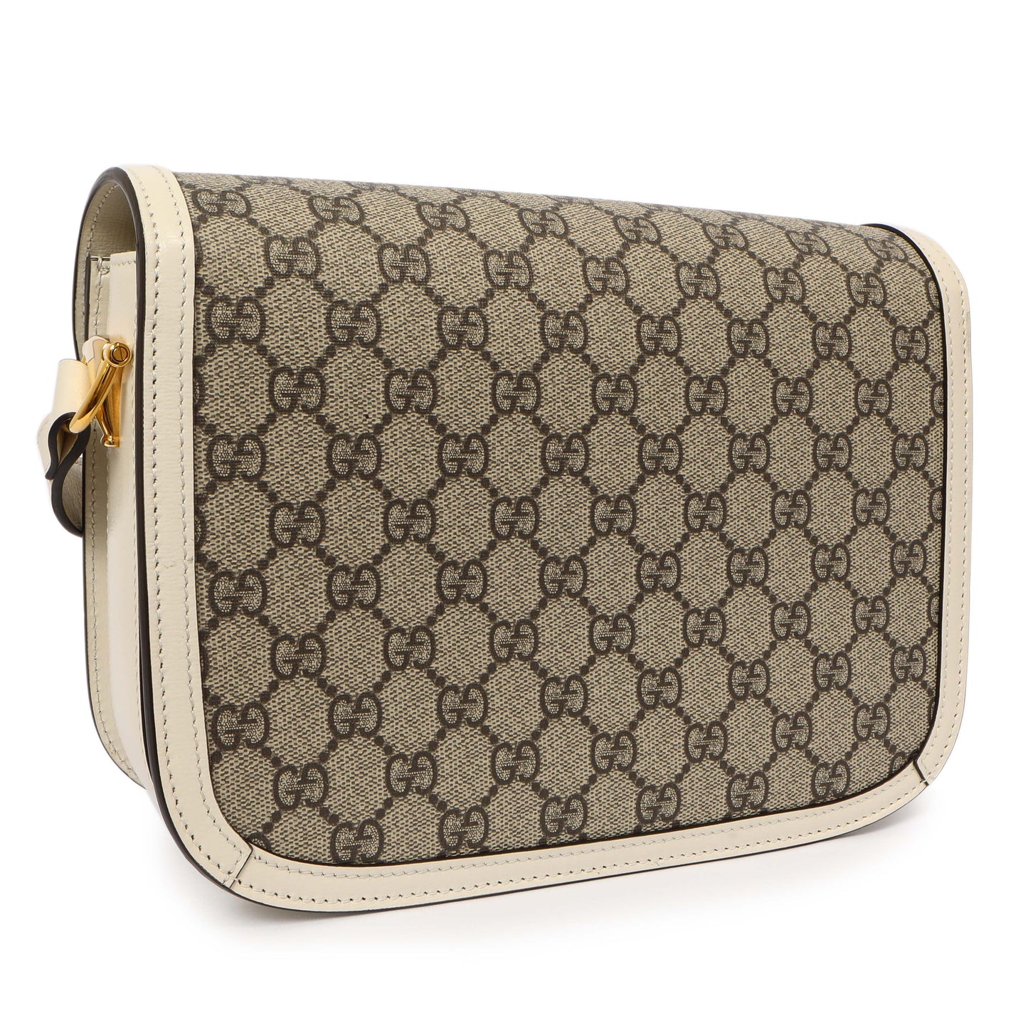 Exclusive Gucci GG Supreme Monogram Horsebit 1955 Shoulder Bag — Back View