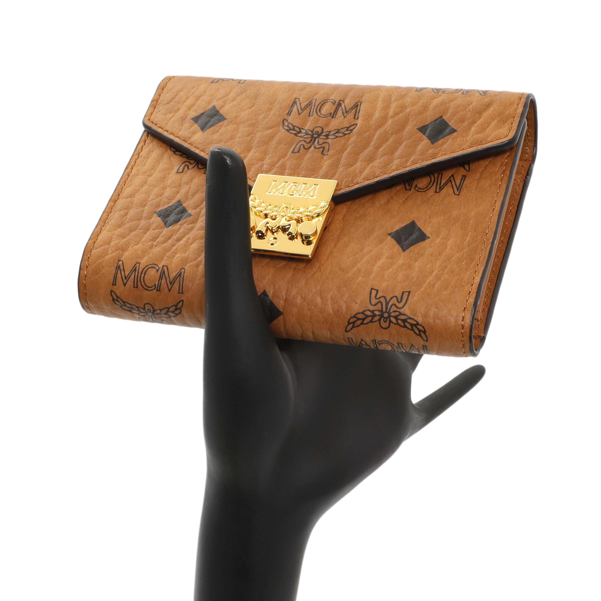 Exclusive MCM Cognac Visetos Tracy Wallet — Alternate View 7