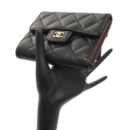 Exclusive Chanel Black Quilted Caviar Compact Flap Wallet — Alternate View 7