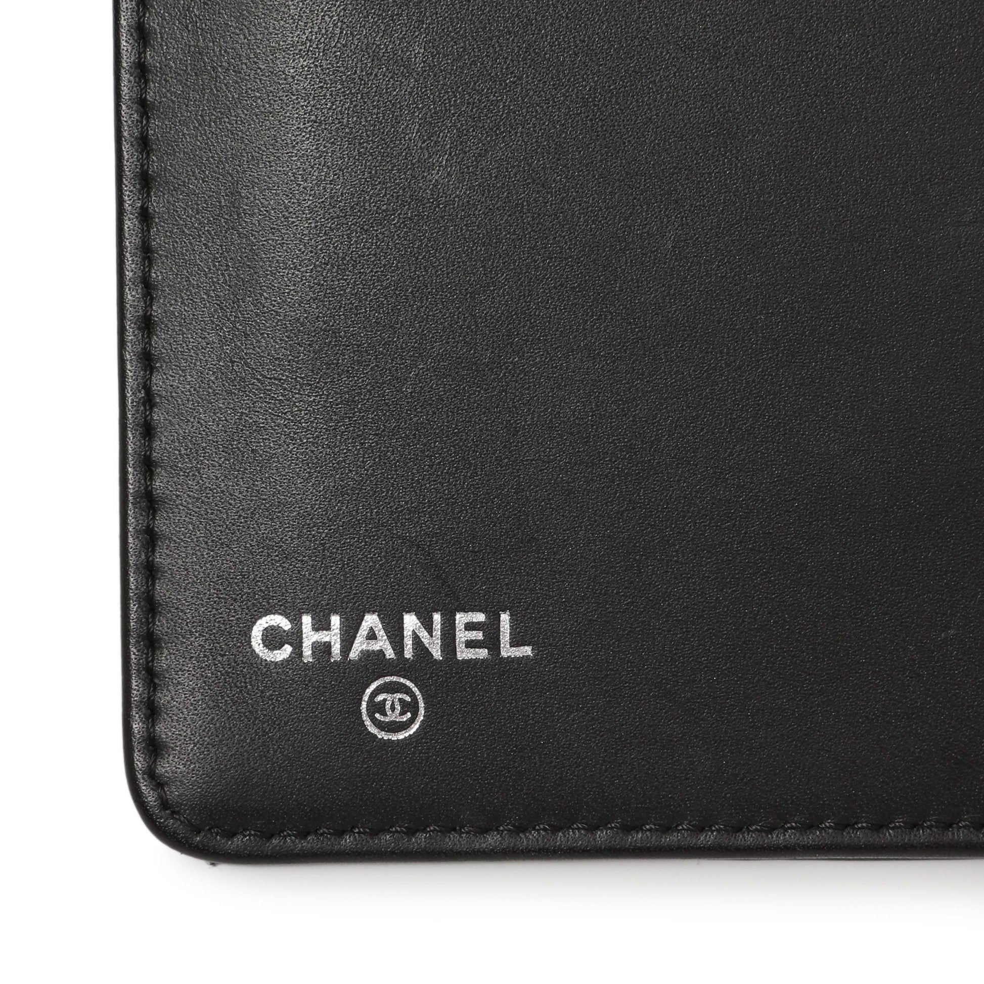 Exclusive Chanel Black Quilted Patent Yen Wallet — Lifestyle View