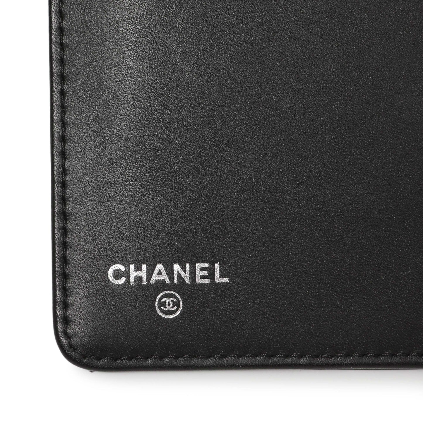 Exclusive Chanel Black Quilted Patent Yen Wallet — Lifestyle View