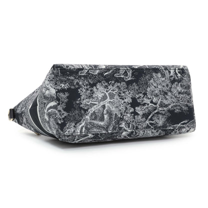 Exclusive Christian Dior Blue Technical Fabric Toile De Jouy Nomad Pouch — Back View
