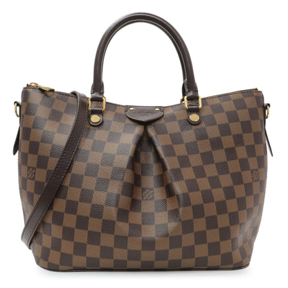 Exclusive Louis Vuitton Damier Ebene Siena MM — Front View