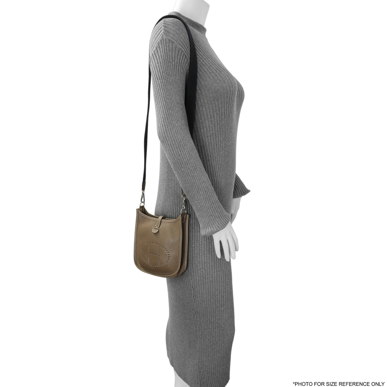 Exclusive Hermes Etoupe Bleu Indigo Clemence Evelyne TPM — Alternate View 11