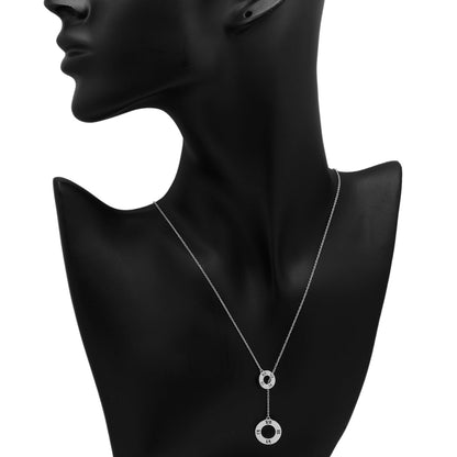 Exclusive Tiffany & Co. Sterling Silver Atlas Lariat Pendant Necklace — Top View