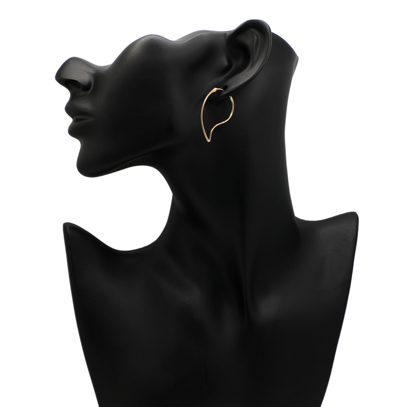 Exclusive 18K Yellow Gold Hoop Earrings — Back View