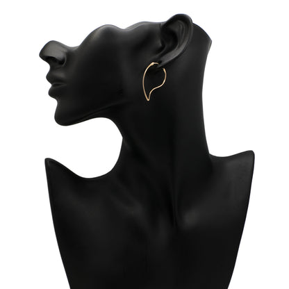 Exclusive 18K Yellow Gold Hoop Earrings — Back View