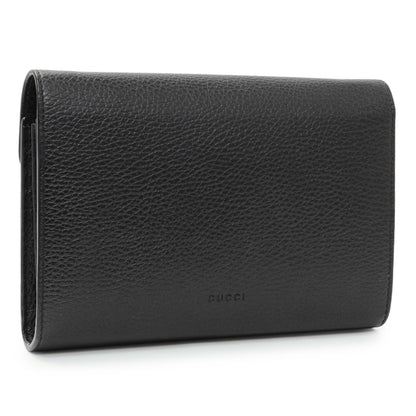 Exclusive Gucci Black Calfskin Mini Dionysus Wallet on Chain — Side View
