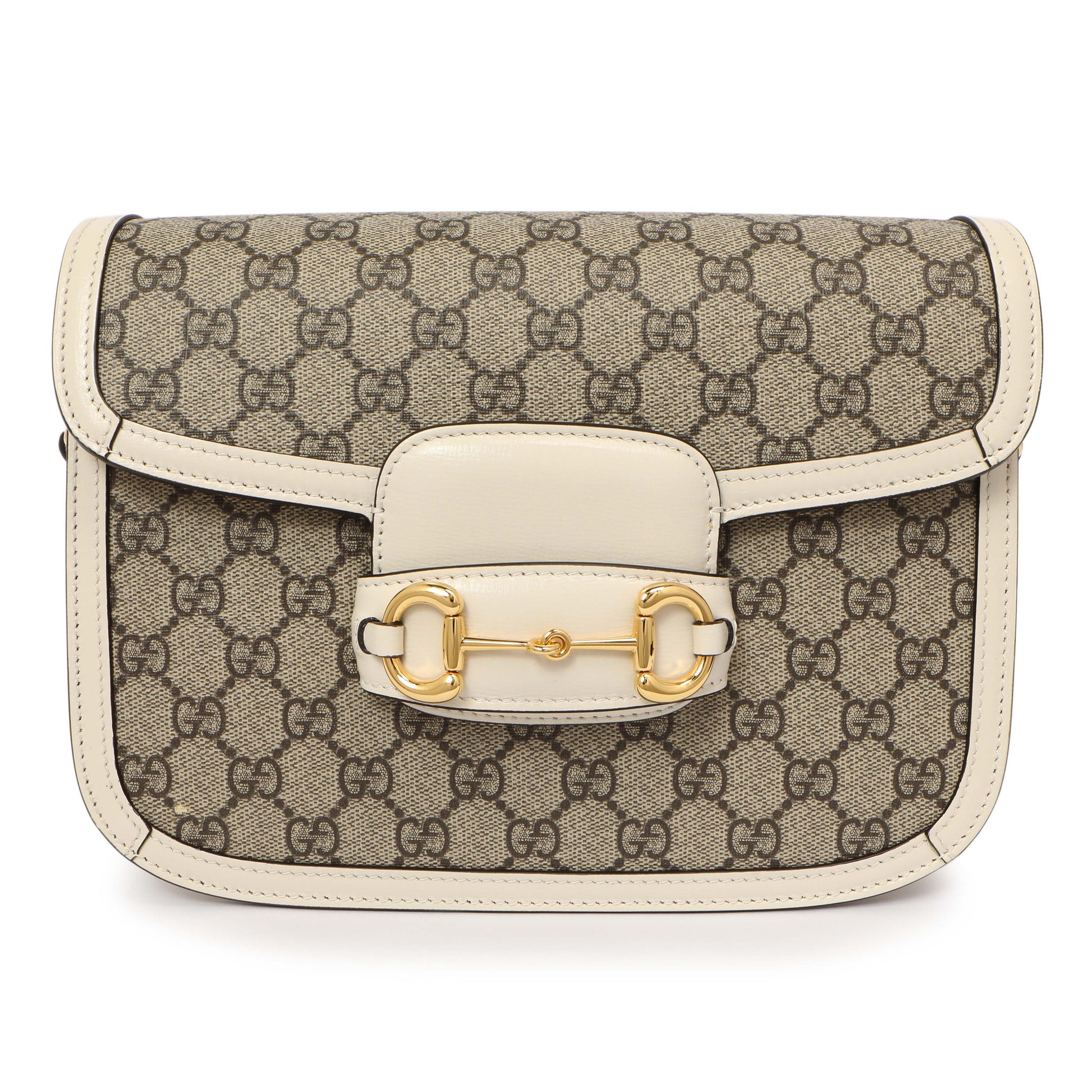 Exclusive Gucci GG Supreme Monogram Horsebit 1955 Shoulder Bag — Side View