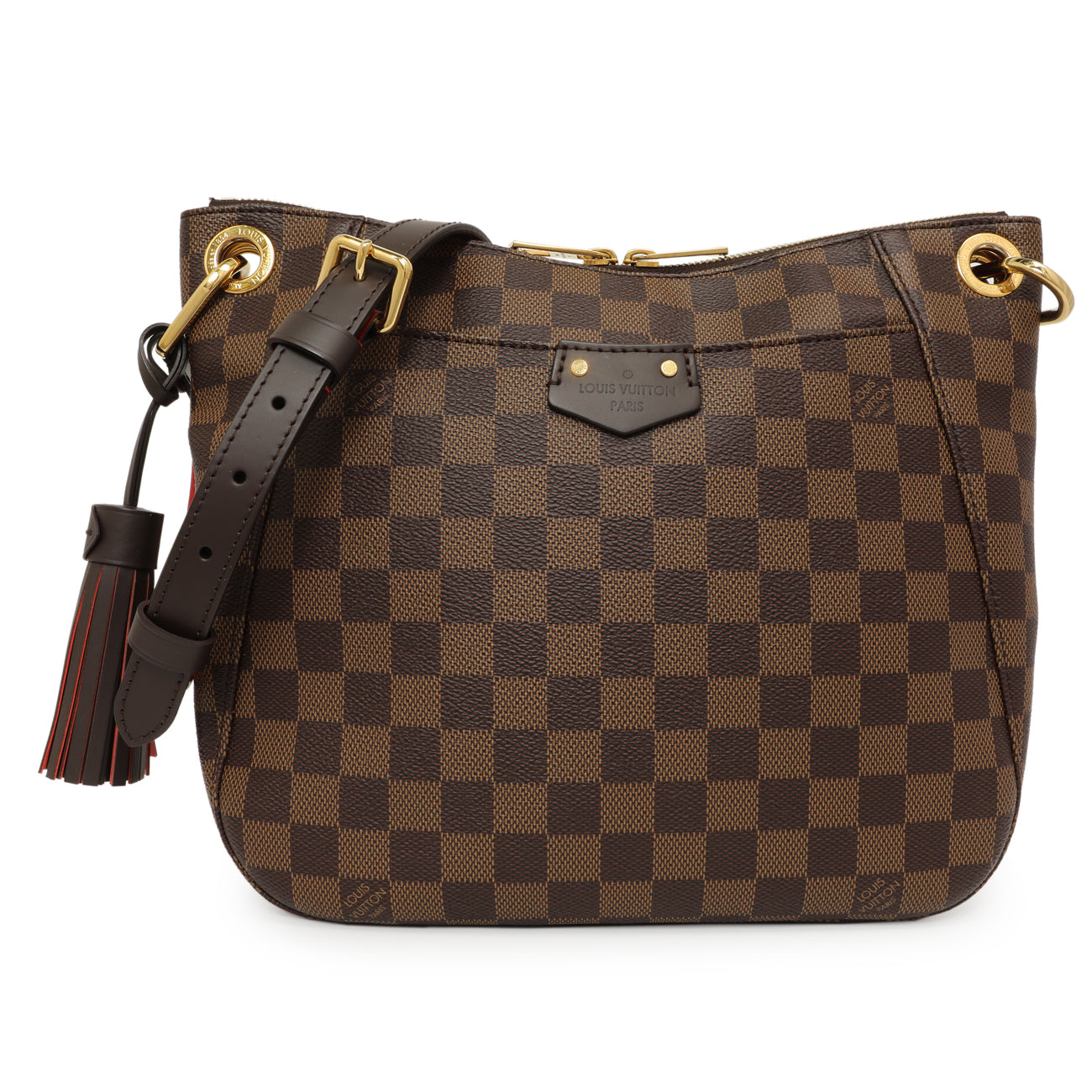 Exclusive Louis Vuitton Damier Ebene South Bank Besace — Front View