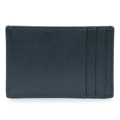 Exclusive Bottega Veneta Blue Nappa Maxi Intrecciato Card Holder — Side View