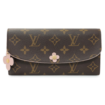 Exclusive Louis Vuitton Monogram Bloom Flower Emilie Wallet — Front View