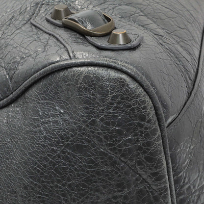 Exclusive Balenciaga Anthracite Agneau Classic Hardware Velo Bag — Top View