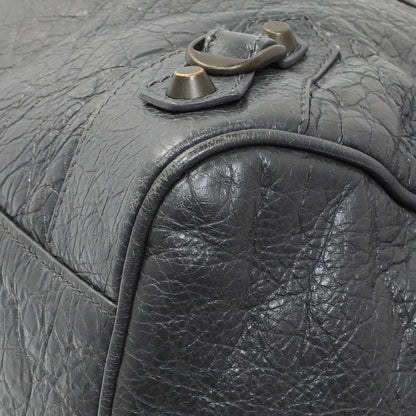 Exclusive Balenciaga Anthracite Agneau Classic Hardware Velo Bag — Detail View
