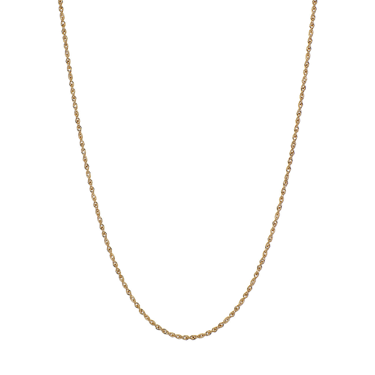 Exclusive 18K Yellow Gold Rope Chain — Front View