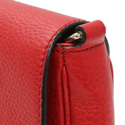 Exclusive Gucci Red Pebbled Calfskin Small Soho Flap Crossbody — Alternate View 9