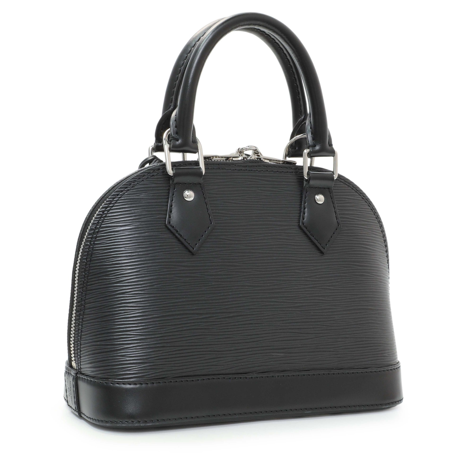 Exclusive Louis Vuitton Black Epi Alma BB — Side View