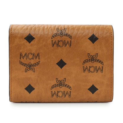 Exclusive MCM Cognac Visetos Tracy Wallet — Side View