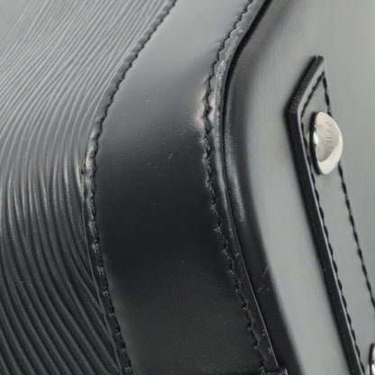 Exclusive Louis Vuitton Black Epi Alma BB — Top View