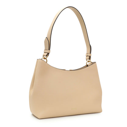 Exclusive Versace Beige Grained Calfskin Virtus Hobo — Side View